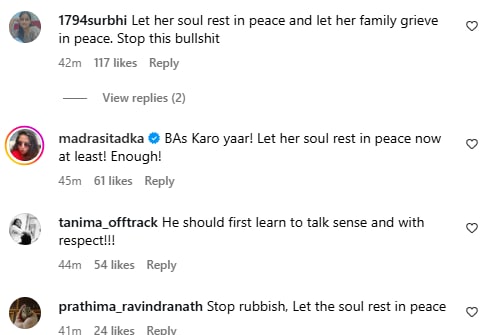 Comments slamming baba Ramdev's statement about Shefali Jariwala