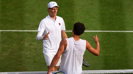 Wimbledon 2025: Ben Shelton hailed world no. 1 Jannik Sinner's ball speed after their quarterfinal clash. (AP)