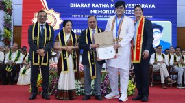 IIT Madras presents the President of India Prize to Anirudh BS