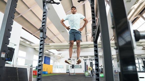Sreeshankar Murali training during his rehab phase at the Inspire Institute of Sport gym. (Special arrangement) 