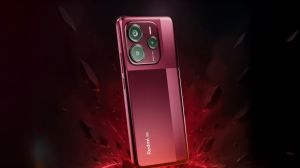 The Redmi Note 14 SE 5G is available in the Crimson Art colourway.