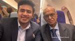 Reflecting on their two-hour conversation during the flight, Tejasvi Surya called it “deeply inspiring." (Image source: @Tejasvi_Surya/X)