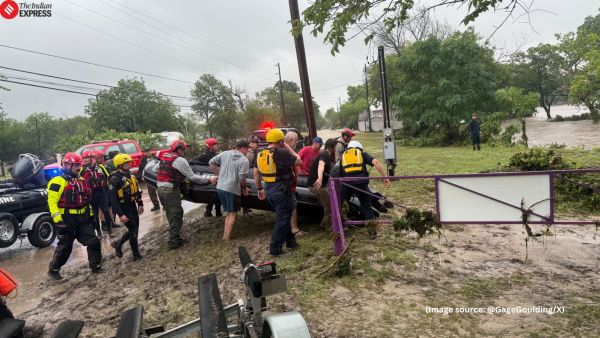Texas floods: According to reports, about 850 people have been rescued from the floods, some of whom were found clinging to trees near the Guadalupe River (Image source: @GageGoulding/X)