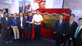 The Hyundai HTWO Innovation Centre being unveiled at Discovery campus of IIT Madras