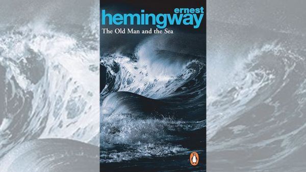 The book cover of the classic, The Old Man and The Sea 