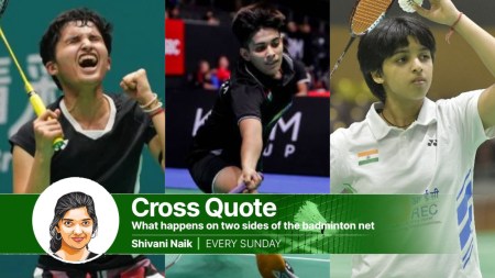 L-R: Indian shuttlers Unnati Hooda, Anmol Kharb and Tanvi Sharma in action. (BWF/BadmintonPhoto & BAI)