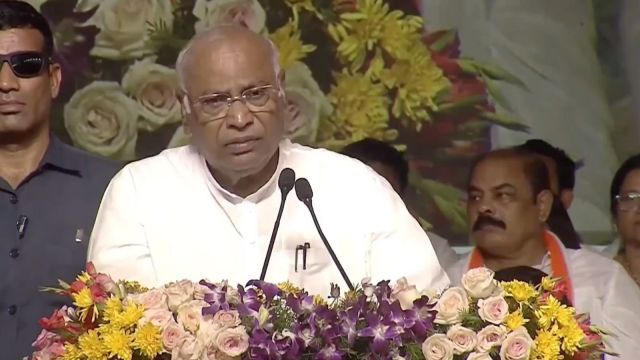 Kharge in hyderabad