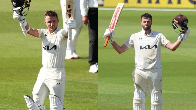 Opener Dom Sibley hit 305 while Sam Curran at No 4 struck 108. (Surrey Cricket/X)