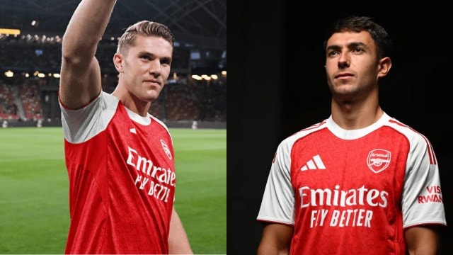 LR: Viktor Gyokeres و Martin Zubimendi هما اثنان من الستة الستة الستة الجديدة التي كتبها Arsenal. (الائتمان: وسائل الإعلام أرسنال)