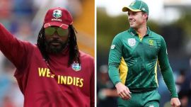 WI vs SA Live Streaming, WCL 2025: Chris Gayle's West Indies Champions will face AB de Villiers' South Africa Champions today. (Reuters)