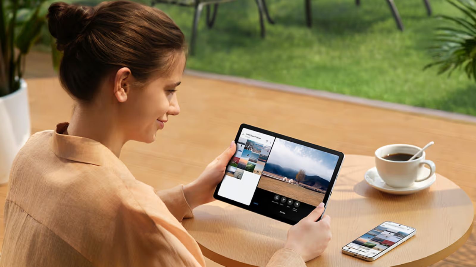 The Oppo Pad SE has a facial recognition feature and a quad-speaker setup.(Image: Oppo)