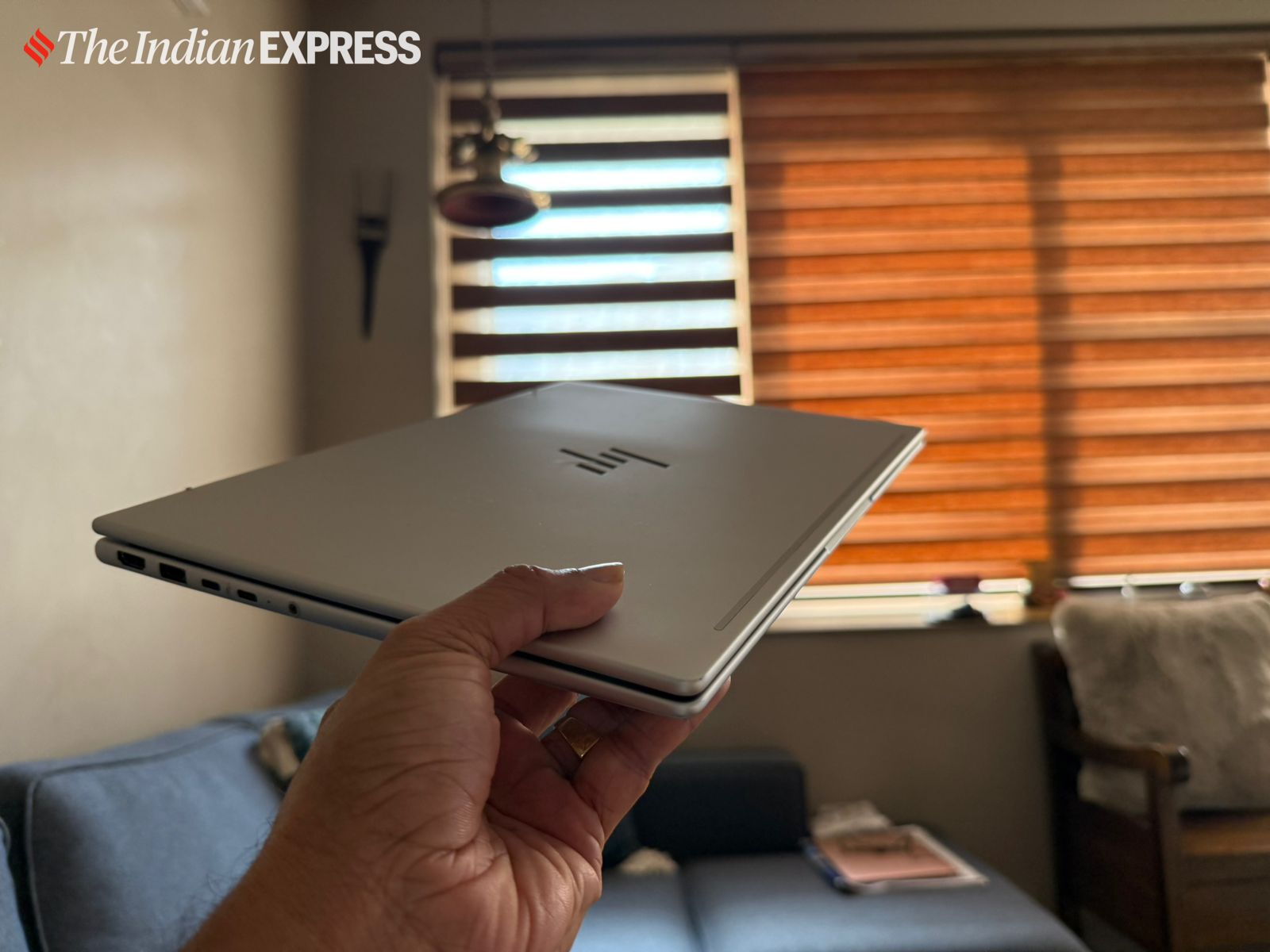The laptop is powered by a Snapdragon X126100 Oryon 2.96 GHz CPU with 32GB RAM. (Image: Nandagopal Rajan/The Indian Express)