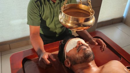 Working still from the documentary, Ayurveda- The Double Helix of Life