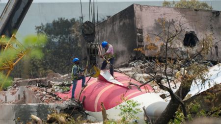 Wreckage of the crashed airplane (Express Photo)