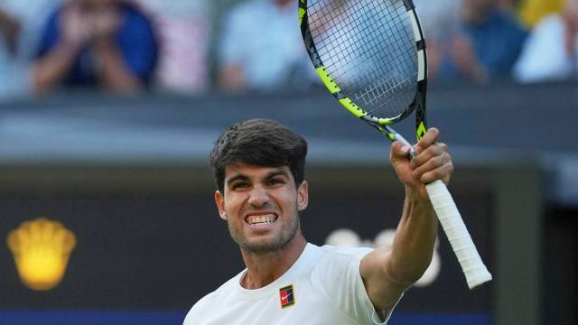 Alcaraz had just wrapped up the third round playing against big serving Jan-Lennard Struff. (AP Photo)