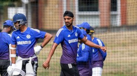 Arshdeep hasn’t been entrusted with a spot yet in Tests but if the team management chooses to rest one of the pacers, he was in the running to make his debut. (PTI Photo)