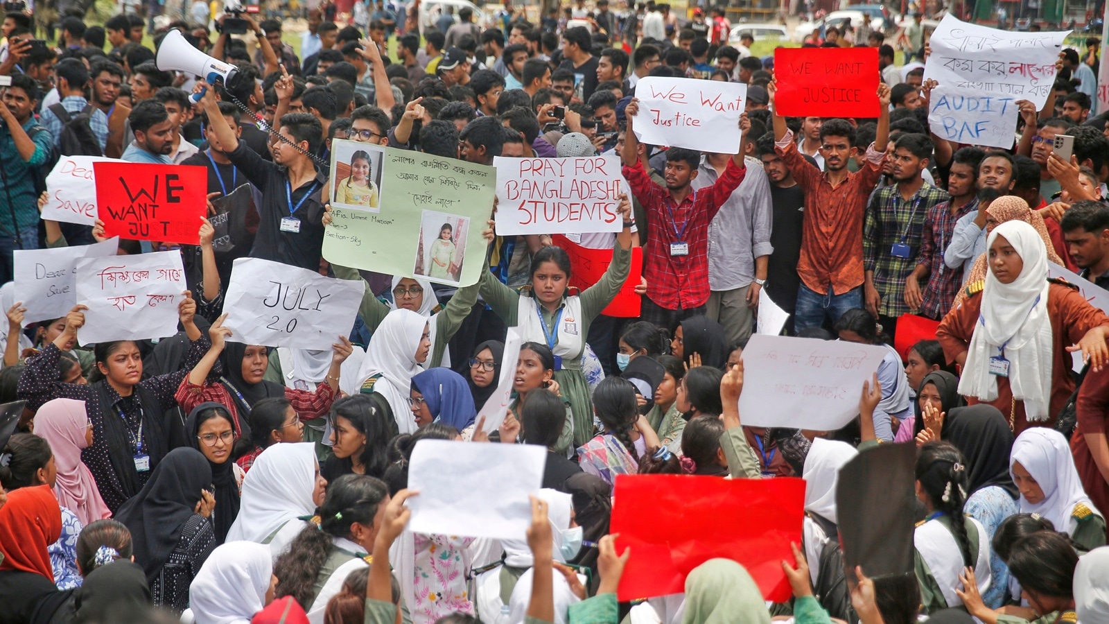 Bangladesh students protest air force crash, demanding accountability and halt