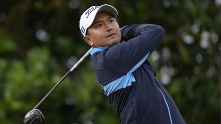 Kaewkanjana is an ordained Buddhist monk from Thailand who took a break from golf in 2023 to practice meditation. (AP)