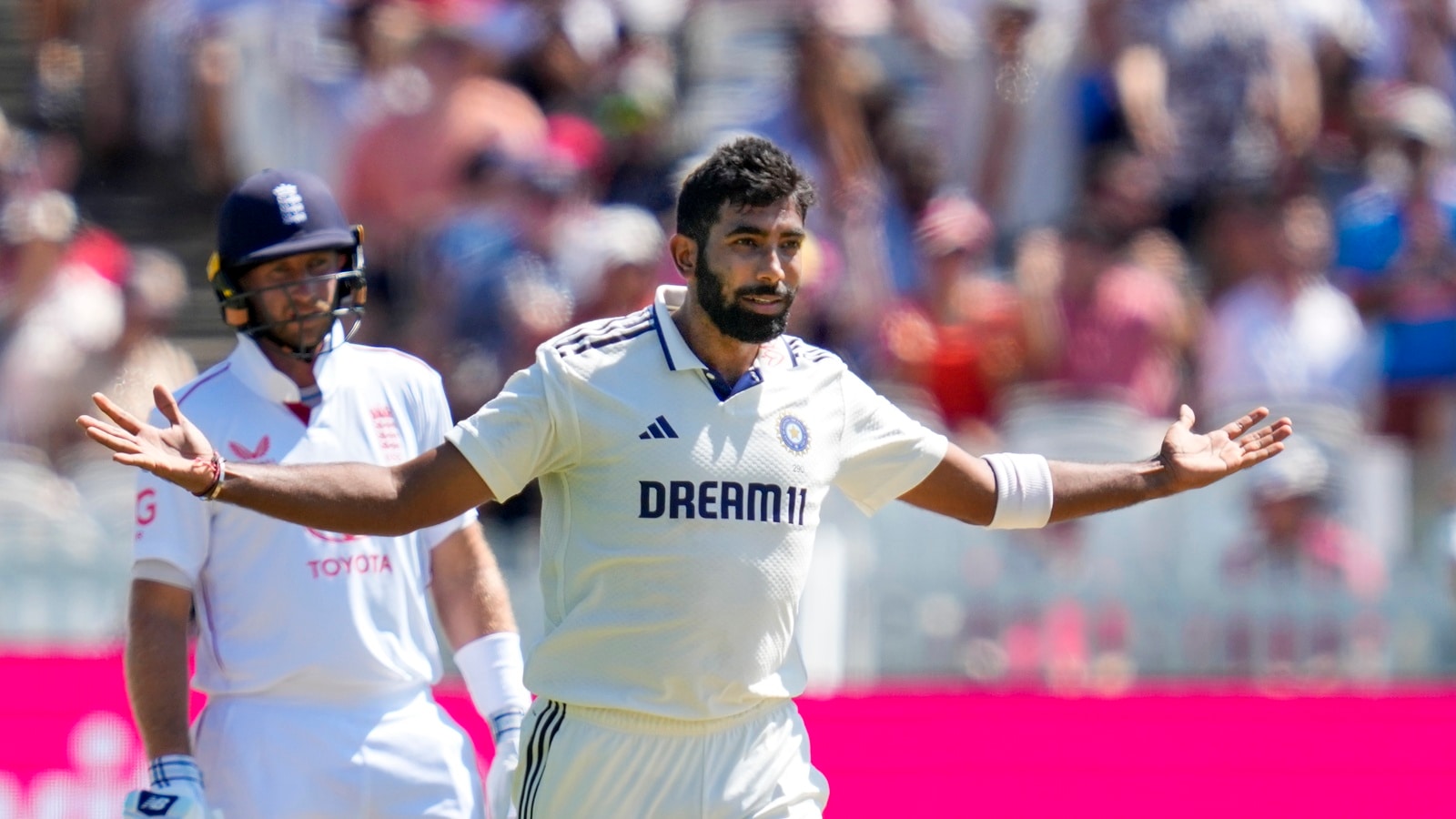 Jasprit Bumrah had taken three wickets in a devastating early spell on Day 2 before adding one more to his tally in the second session and completing the fifer. (PTI Photo)