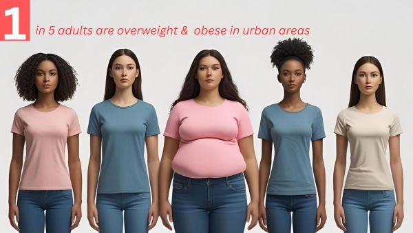 The National Family Health Survey-5 (NFHS-5) (2019-21) reveals that over one in five adults in urban areas are overweight or obese. (Image: AI Generated)