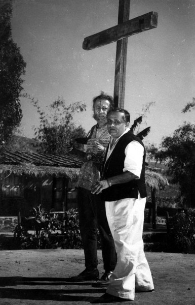 Film Director Nanabhai Bhatt with Nazir Kashmiri.