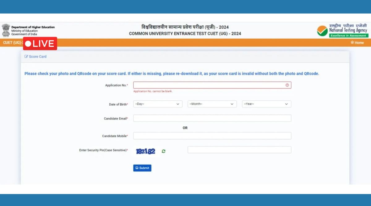 CUET 2025 UG Result LIVE Updates: How to check NTA CUET scorecard at cuet.nta.nic.in?