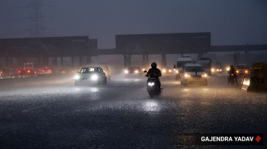 Heavy showers in Delhi on Wednesday