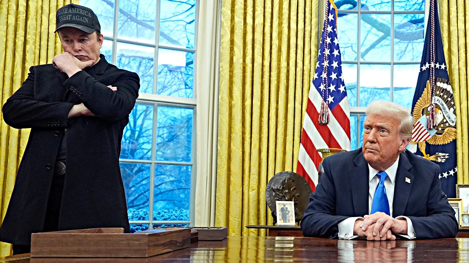 Elon Musk and US president Donald Trump, america party