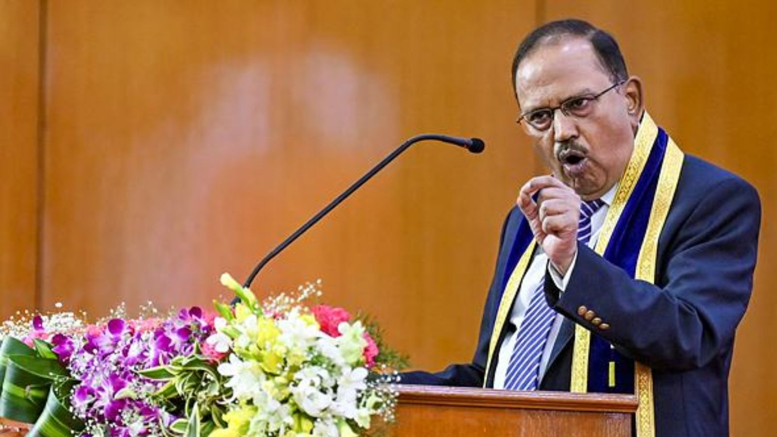 National Security Advisor Ajit Doval addresses a gathering during the 62nd Convocation of IIT Madras, in Chennai,