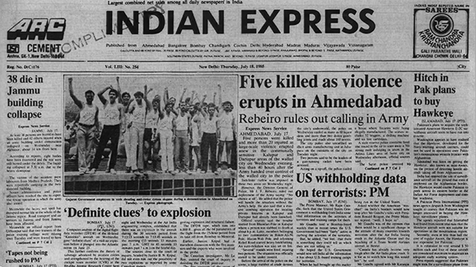 July 8, 1985, Forty Years Ago: Kanishka ‘Clues’