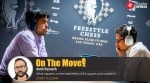 Fabiano Caruana and Hikaru Nakamura, both wearing noise-cancellation headphones, play at the Las Vegas event of the Freestyle Chess Grand Slam Tour. (PHOTO: Freestyle Chess)