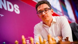 File image of Fabiano Caruana during a Grand Chess Tour event. (PHOTO: Lennart Ootes for GCT)