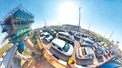 Barapullah flyover, Barapullah flyover phase 3 project, Delhi Public Works Department, delhi news, India news, Indian express, current affairs