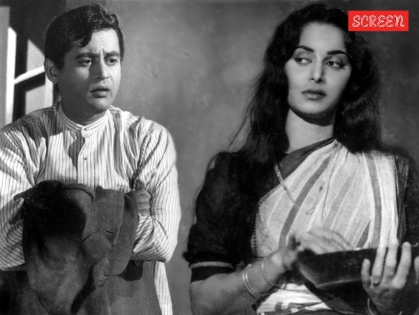Guru Dutt and Waheeda Rehman in a still from Sahib Bibi Aur Ghulam