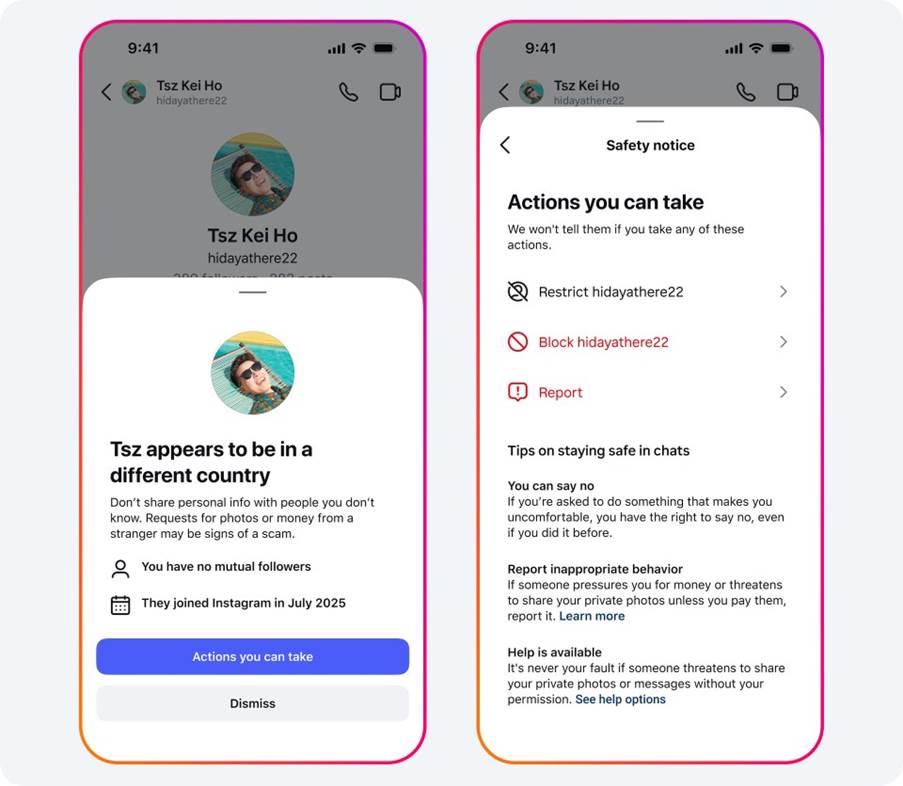 Instagram’s new Location Notice.