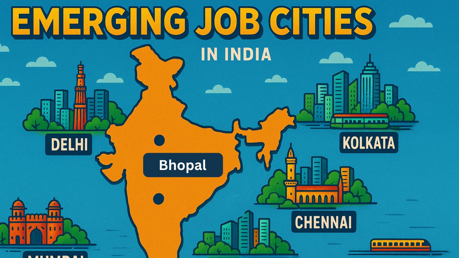 10 top emerging regions in India for jobs
