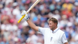 Root stood unbeaten at 121 off 201 balls at Tea on Day 3, with Ponting himself interestingly on commentary duties when the milestone was breached. (AP Photo)
