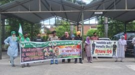 On Friday, Akashdeep’s parents, accompanied by members of the Bharatiya Kisan Union (Sidhupur), held a protest march through the streets of Faridkot
