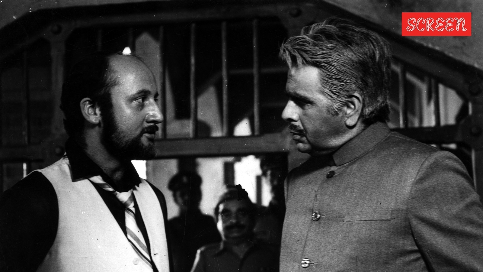 Anupam Kher and Dilip Kumar in Karma