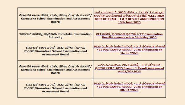 Karnataka 2nd PUC Exam 3 Result 2025: Websites to check marks memo at karresults.nic.in, kseab.karnataka.gov.in