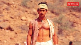 Aamir Khan in a still from Lagaan
