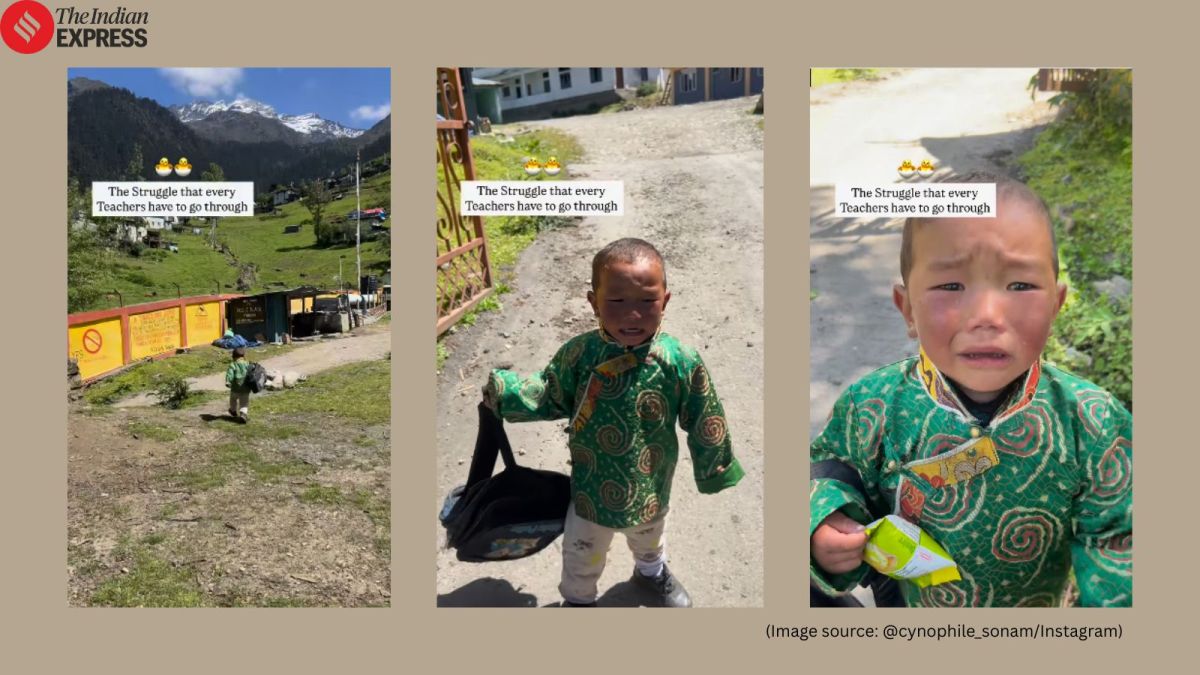 teacher chases little boy after he escapes school