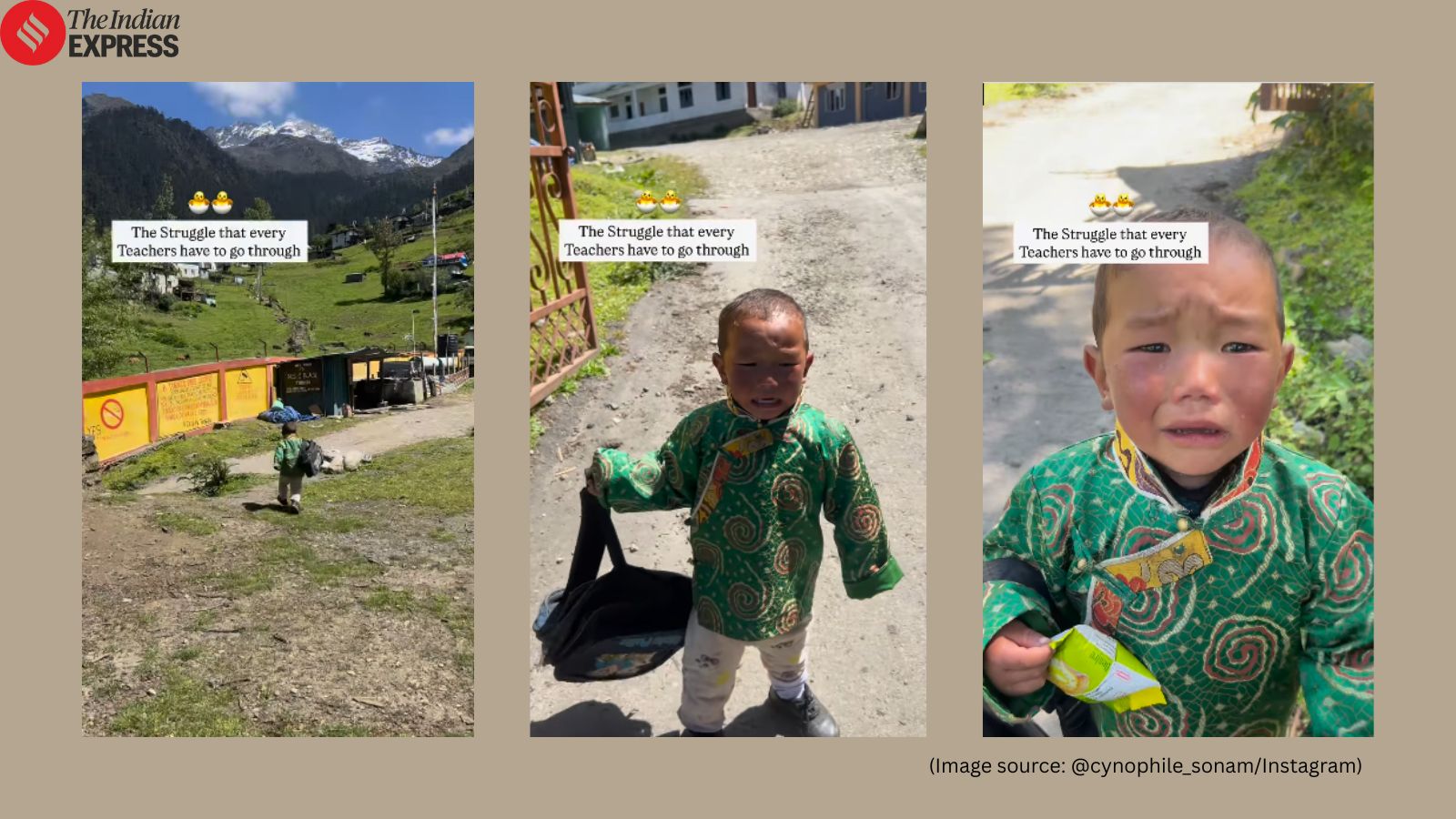 teacher chases little boy after he escapes school