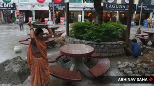 This is Yashwant Place, one of Delhi’s oldest markets, in the upscale diplomatic enclave of Chanakyapuri.