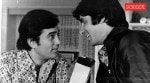 Rajesh Khanna and Amitabh Bachchan in a still from Namak Haraam