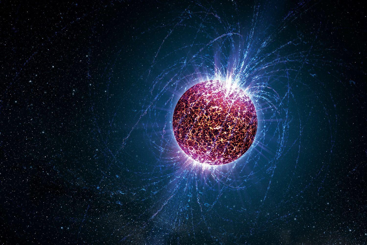 Continuous gravitational waves are expected to be produced by a single spinning massive object like a neutron star.(Image Credit: Casey Reed/Penn State University)