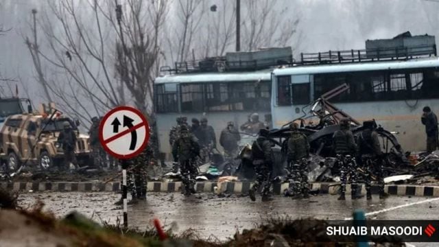 The FATF report noted that in the terror attack by a suicide bomber in Pulwama in February 2019 that killed 40 CRPF personnel, a key component of the improvised explosive device used in the attack – aluminum powder – was procured through the EPOM Amazon. (Express File Photo by Shuaib Masoodi)