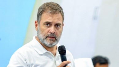 Lok Sabha LoP and Congress MP Rahul Gandhi speaks during the Political Affairs Committee meeting, in Bhubaneswar on Friday