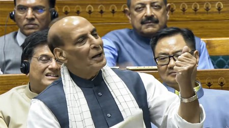 Defence Minister Rajnath Singh speaks in Lok Sabha