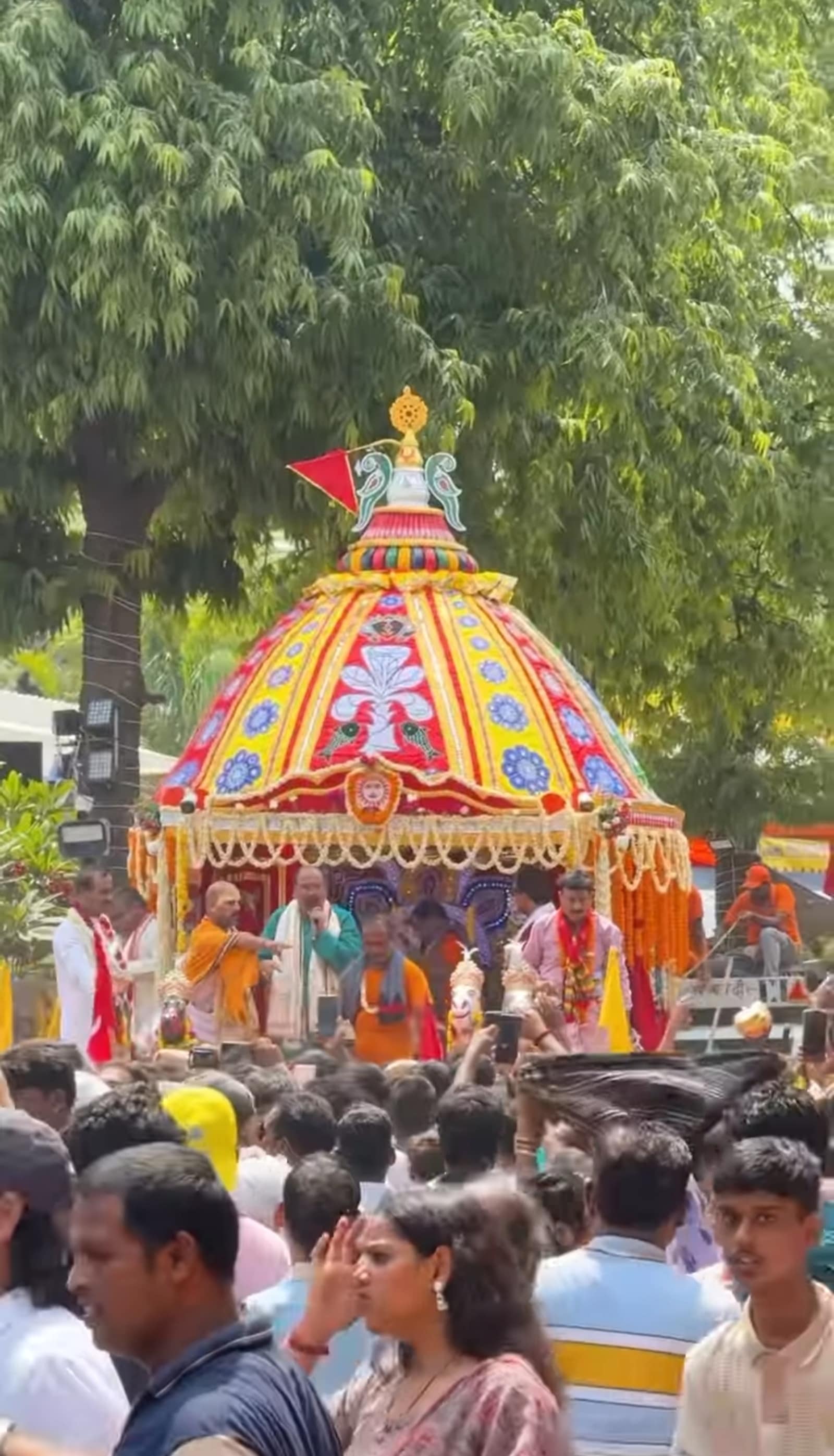 More than 1,500 km away from Puri's coastal sands, the event adhered to every sacred protocol.